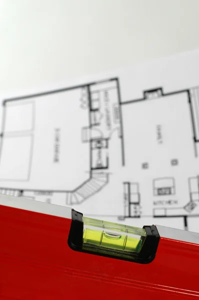 Huis architecturale plannen — Stockfoto
