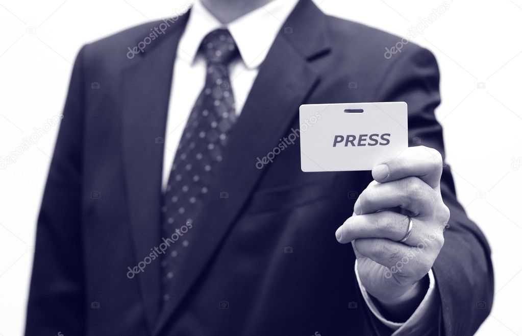 Journalist and press identification card