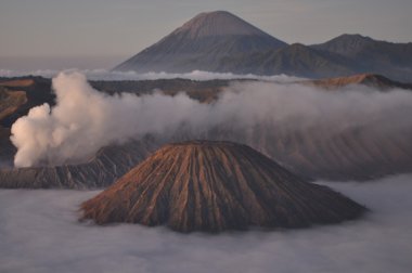 Sunrise at the Bromo Volcano, Indonesia clipart