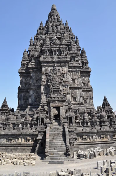 Tempio di Prambanan, Giava, Indonesia Foto Stock Royalty Free