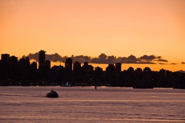 Vancouver sunset clipart