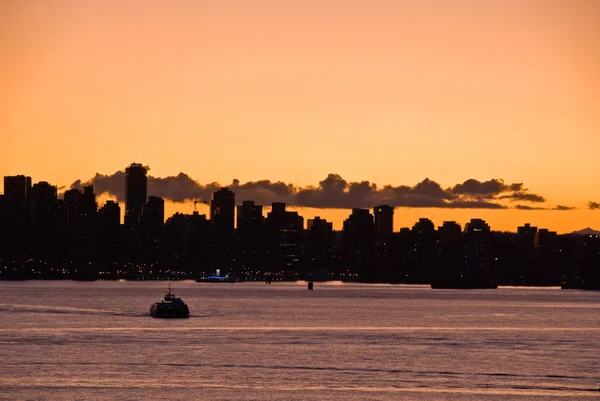 Vancouver zonsondergang Rechtenvrije Stockfoto's