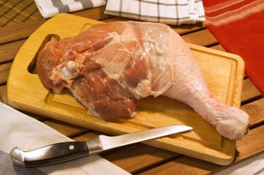 Raw thigh of turkey clipart