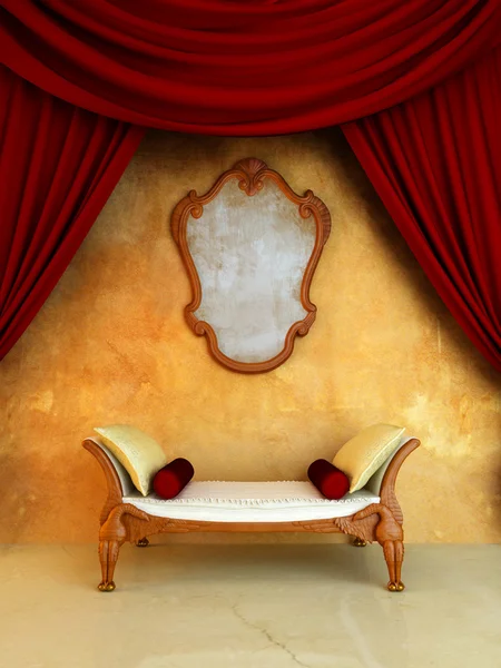 Iç - tarzı klasik oturma odası — Stok fotoğraf