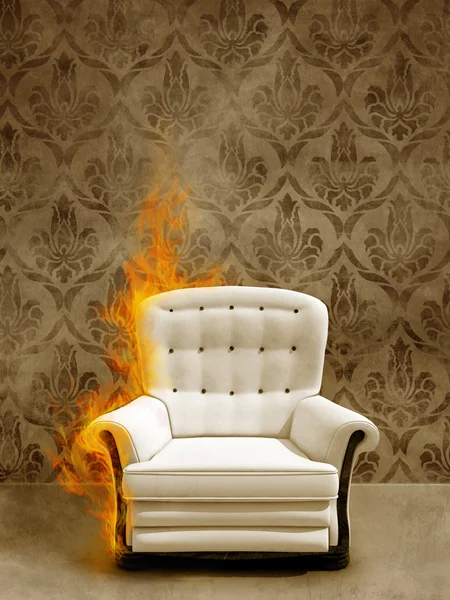 stock image Seat in flame