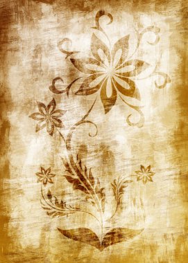 Flawer antique paper clipart