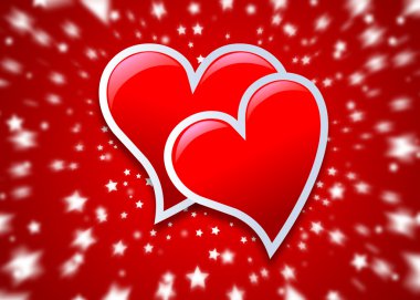Hearts and stars clipart