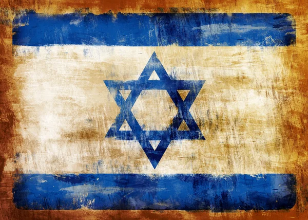 Israel old painted flag — Stock Photo, Image