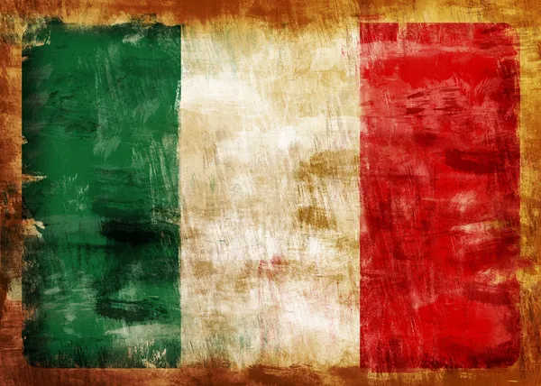 İtalya eski boyalı bayrağı — Stok fotoğraf