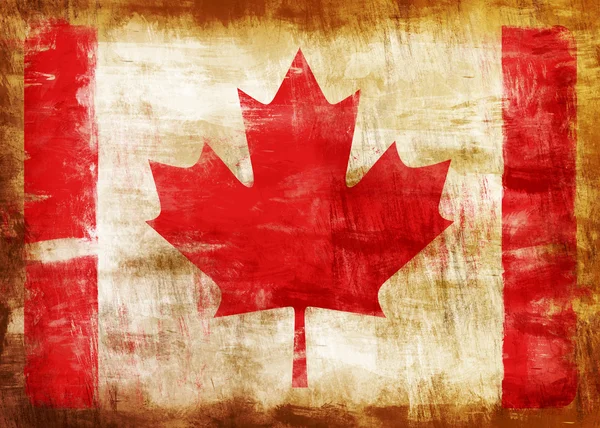 Canada old painted flag — Stock Photo, Image