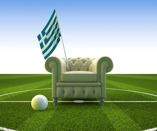 Греция футбол весело — стоковое фото