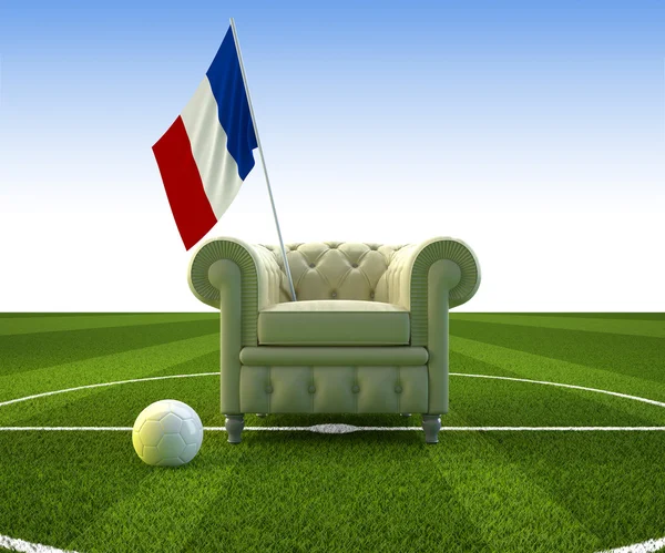 Футбольные забавы во Франции — стоковое фото