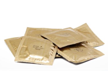 Isolated condoms clipart