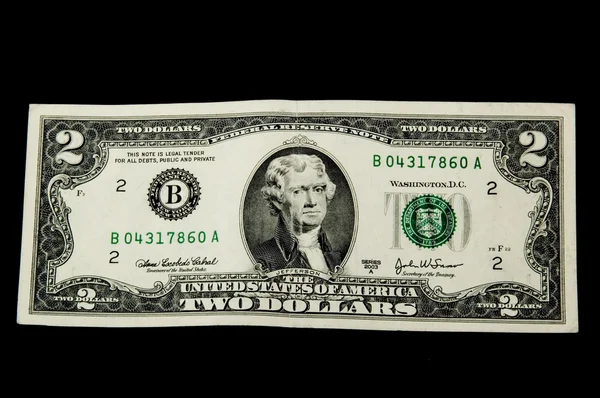 2 dólares — Fotografia de Stock