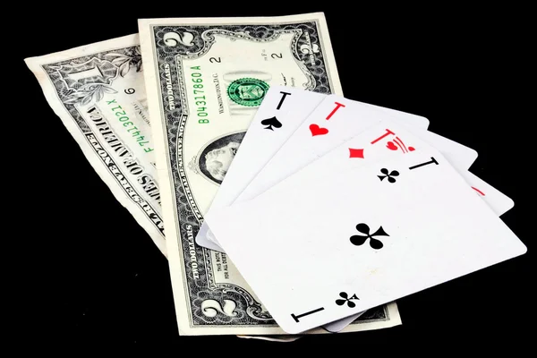 Cards&money — Stock Photo, Image