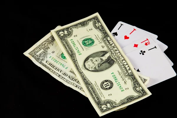 Cards & Money — Stock Photo, Image