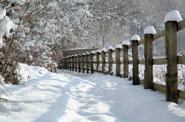Sníh na venkově — Stock fotografie