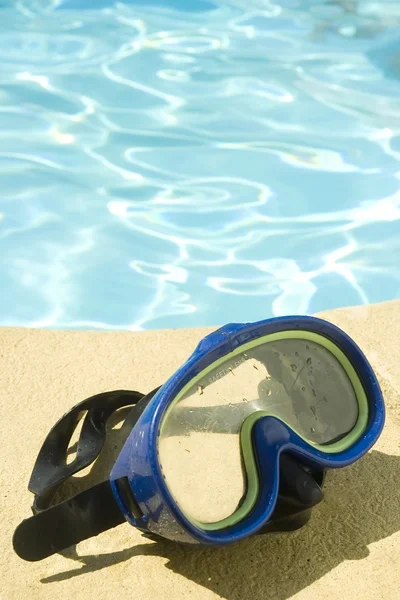 Nautic mask and pool — Stock Photo, Image