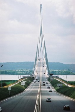 Pont de Normandie bridge clipart