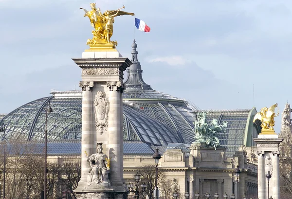 파리의 알렉상드르 3 다리 — 스톡 사진