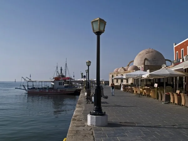 Starego weneckiego portu Chania — Zdjęcie stockowe