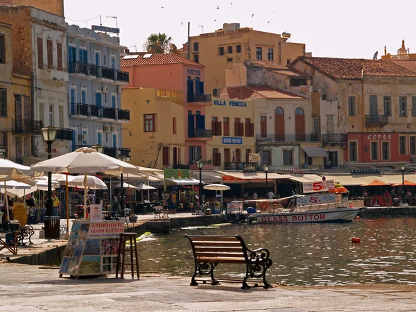 Il vecchio porto veneziano di Chania Fotografia Stock