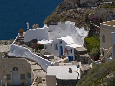 Oia Santorini'de güzel bir şehir