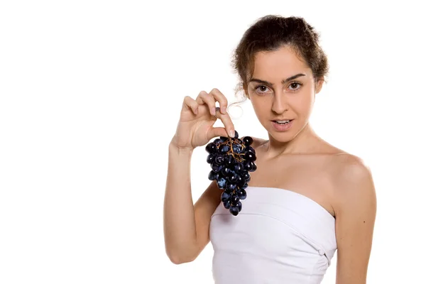 Barna nő a szőlő — Stock Fotó