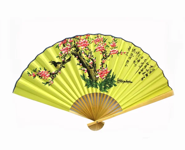 Yellow Chinese fan — Stock Photo, Image