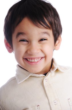 Happy smiling five-year-old boy isolat clipart