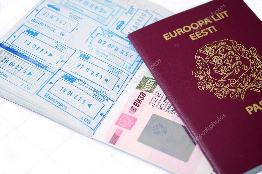 Russian visa and Estonian passport