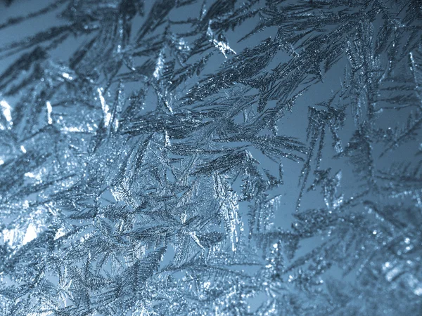 Gelo na janela — Fotografia de Stock