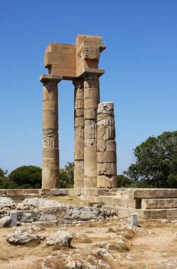 Ancient ruins - Rhodes, Greece clipart