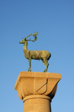 Statue of deer - symbol of Rhodes clipart