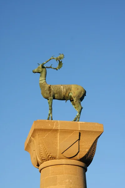 stock image Statue of deer - symbol of Rhodes