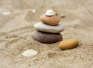 Stones at the sea side clipart