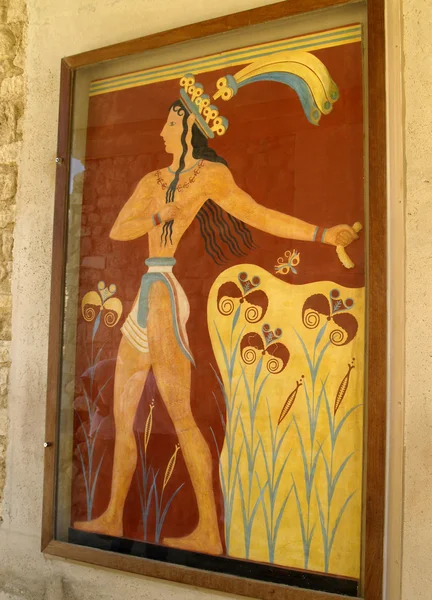 Prince of lilies in Knossos Palace — Stock Photo, Image