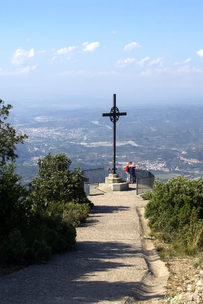 Cross, Montserrat monastery — Stock Photo, Image