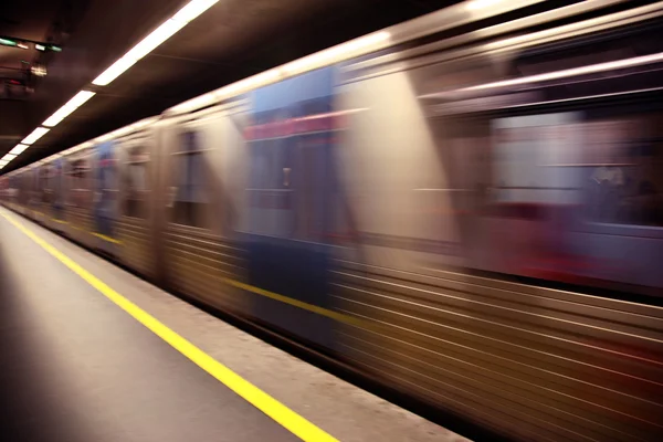 stock image Train blured in motion