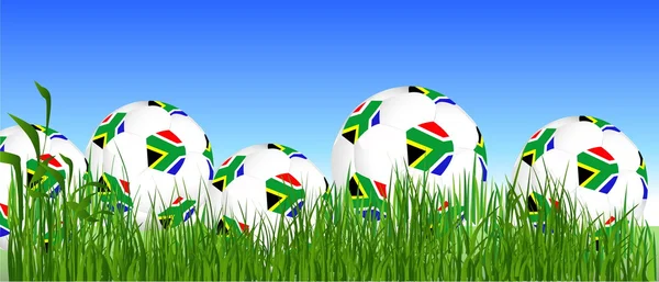 2010 world cup Dél-Afrika labdák — Stock Vector