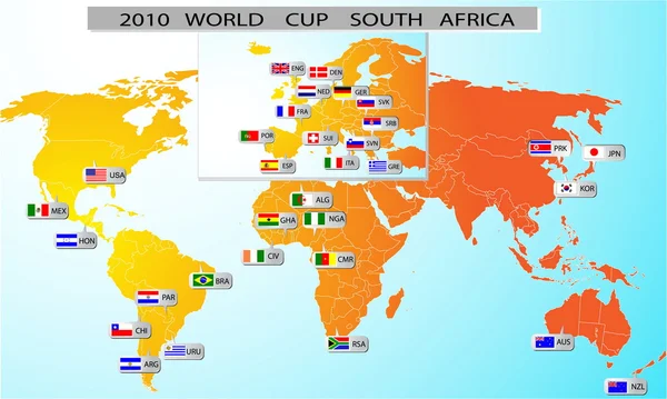 ワールド カップ南アフリカ、サッカーシティ — ストックベクタ