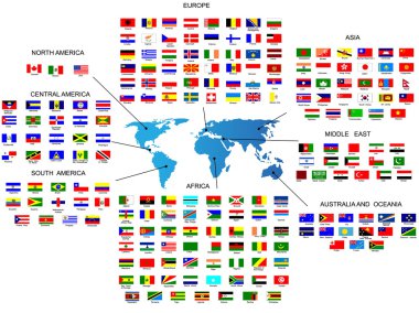 Dünyadaki bütün ülkelerin bayrakları