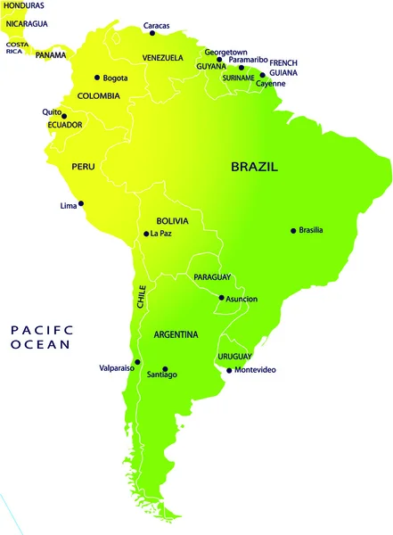 Choropleth Map Of South America South America Illustrated Stock Vectors, Royalty Free South America  Illustrated Illustrations | Depositphotos