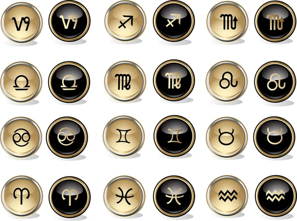 Horoskop-Symbole — Stockvektor