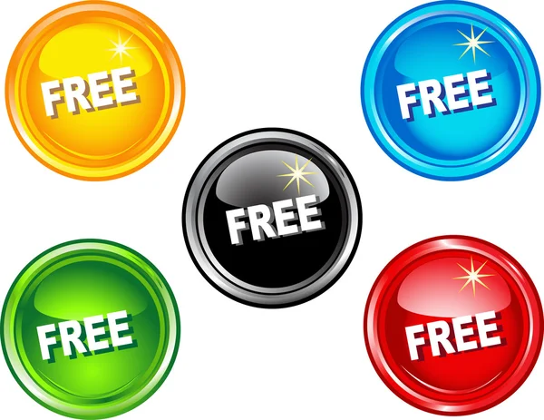 Free buttons — Stock Vector