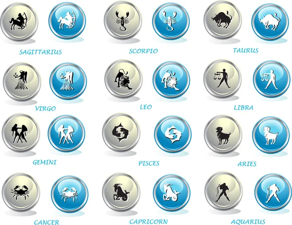 Horoskooppi kuvakkeet — vektorikuva