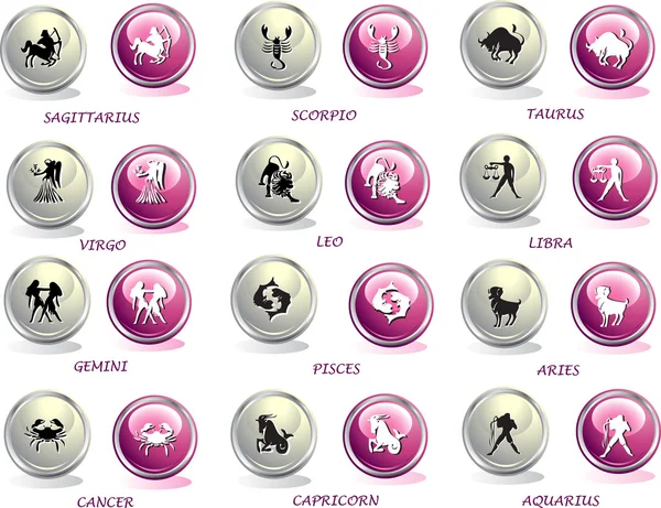Horoskop ikoner — Stock vektor