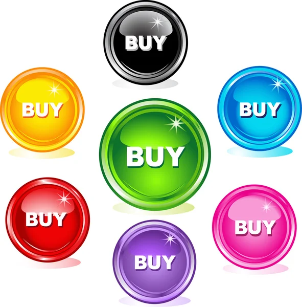 Comprar botones — Vector de stock
