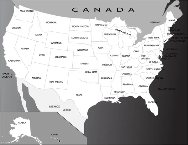 アメリカの政治地図 — ストックベクタ