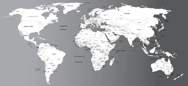 Mappa politica del mondo — Vettoriale Stock